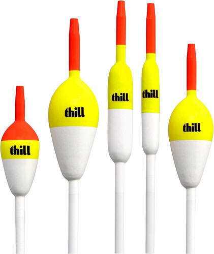 Balsa fishing float orange red - balsa,